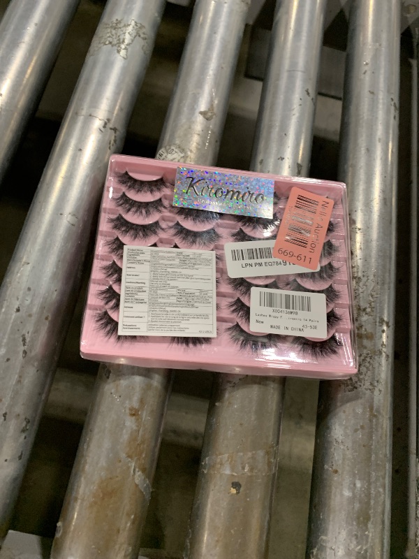 Photo 1 of Lashes Wispy Faux Mink Lashes False Eyelashes 16mm(0.63inch) Eye Lashes 6D Volume Fake Lashes pack by Kiromiro 14 Pairs