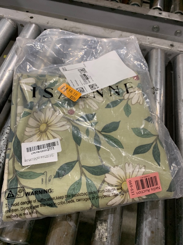 Photo 1 of ISAENNE Designer Green Linen Round Tablecloth,Floral French Country Indoor Table Cloth,Stain Resistant Home Decor Tablecloths for Dining Kitchen Thanksgiving Christmas Party,67"*67"-Brune