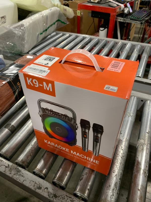 Photo 1 of Karaoke Machine, Portable Bluetooth Speaker with 2 Wireless Microphones for Adults & Kids with Lights, Karaoke Microphone with PA System Supports USB/TF/REC/FM/AUX for Home Party Home System Packages