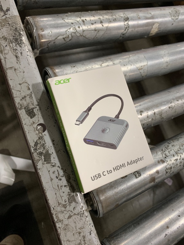 Photo 1 of acer USB C to HDMI Adapter, 4K@60Hz HDMI to Type C Adapter with 100W PD, USB A 3.0 Port, 3 in 1 USBC Digital av Multiport Converter for Laptop, MacBook, iPad, iPhone 15/16, Tablets, Switch, etc