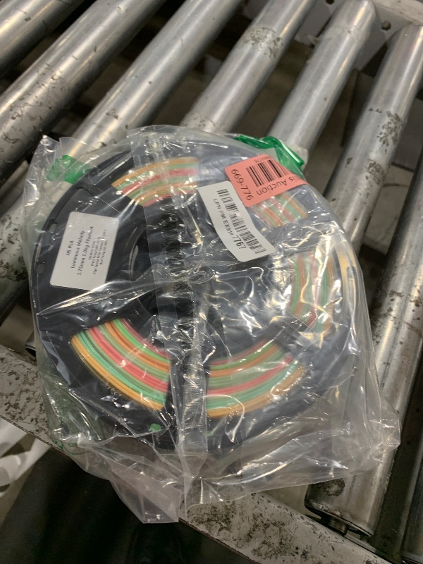 Photo 1 of FLASHFORGE Glow in The Dark Rapid PLA Filament 1.75mm, Luminous Melody Fast Color Change Multicolored Rainbow Filament, Max 500mm/s High-Speed Printing, High Brightness and Long-lasting Glowing Effect