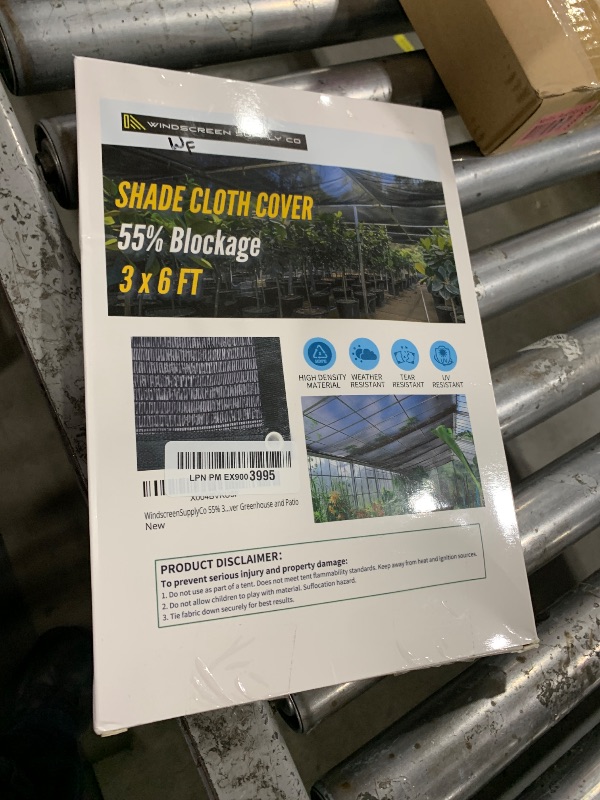 Photo 1 of [WindscreenSupplyCo] 55% 3 x 6 FT Shade Cloth Sun Shade Net with Grommets Sunblock Mesh Tarp for Garden Plants Cover Greenhouse and Patio