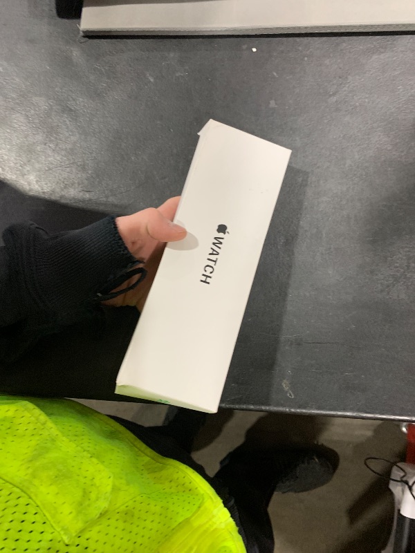 Photo 1 of Apple Watch SE (2nd Gen) [GPS 44mm] Smartwatch with Silver Aluminum Case with Blue Cloud Sport Loop One Size. Fitness and Sleep Trackers, Crash Detection, Heart Rate Monitor, Carbon Neutral
