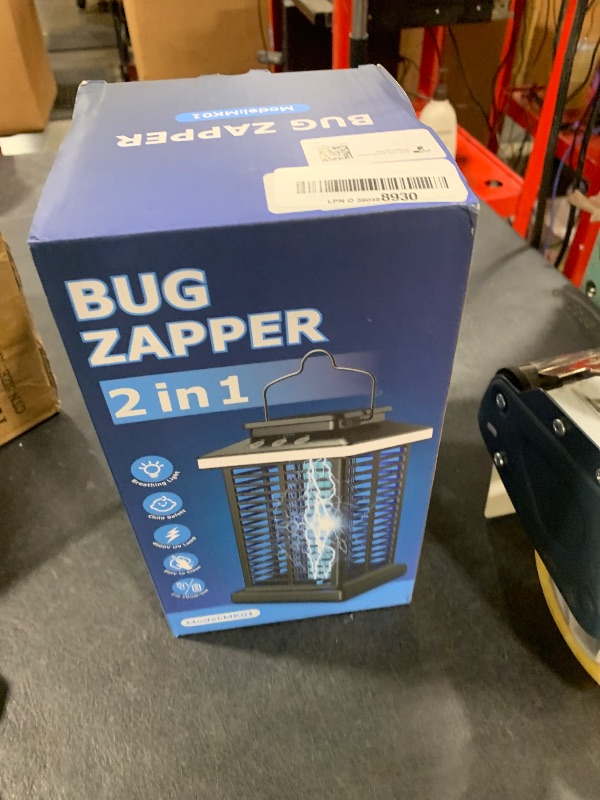 Photo 1 of Bug Zapper Outdoor, 2025 Upgraded Mosquito Zapper 3 in 1 Rechargeable Bug Zapper Outdoor with 5000mAh Battery & LED Night Light, 4000V Electric Fly Zapper for Outside Patio, Backyard, Garden BK