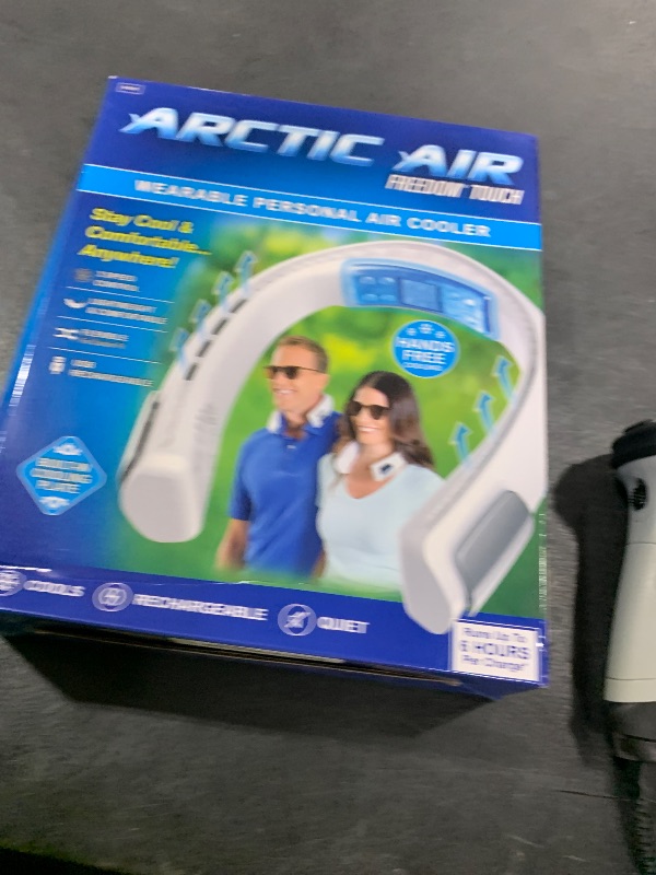 Photo 1 of Arctic Air Freedom Touch Personal Neck Fan, 3-Speed Rechargeable Cooling Device, Long-lasting, Lightweight Portable Neck Cooler, Flexible Band & Thermo-Electric Cooling Plate for Hot Weather