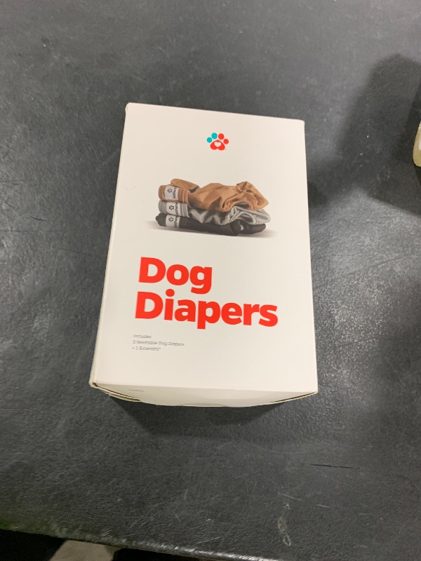 Photo 1 of Pet Parents® Washable Dog Diapers (3pack) + Extendrs® of Durable Doggie Diapers, Premium Dog Diapers Female (Large, Natural)