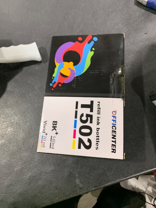 Photo 1 of Officenter T502 502 Ink Refill Bottles for Ecotank ET2760 ET-4760 ET2750 ET-3760 ET-2850 ET-15000 ST-4000 ST-2000 ET-3710 ET-3850 ET-3750 ET-4850 ET-3830 ET4750 ET2700 ST3000 ET3700 Printer(2BK C M Y)