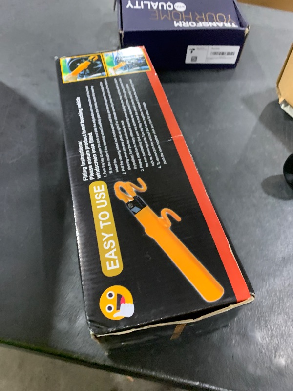 Photo 1 of Tevlaphee Steering Wheel Lock - Heavy Duty Antitheft Device and Car Security Lock with Adjustable Locking and 3 Keys - Great Vehicle and Truck Deterrent (Yellow)