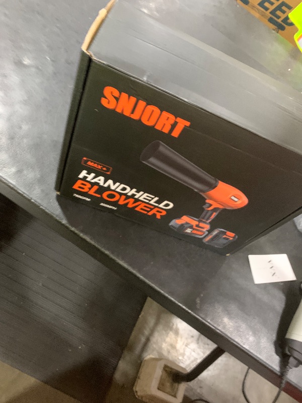 Photo 1 of Leaf Blower Cordless with Battery and Charger,800,000 RPM,Extended Nozzle,Lightweight Handheld Design,Blower for Patio Cleaning,car Blowing Water,Blowing Leaves and Dust? Citrus Orange?