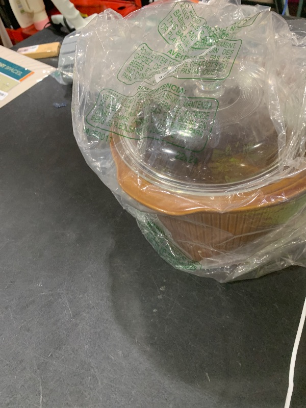 Photo 1 of ceramic pot with glass lid 