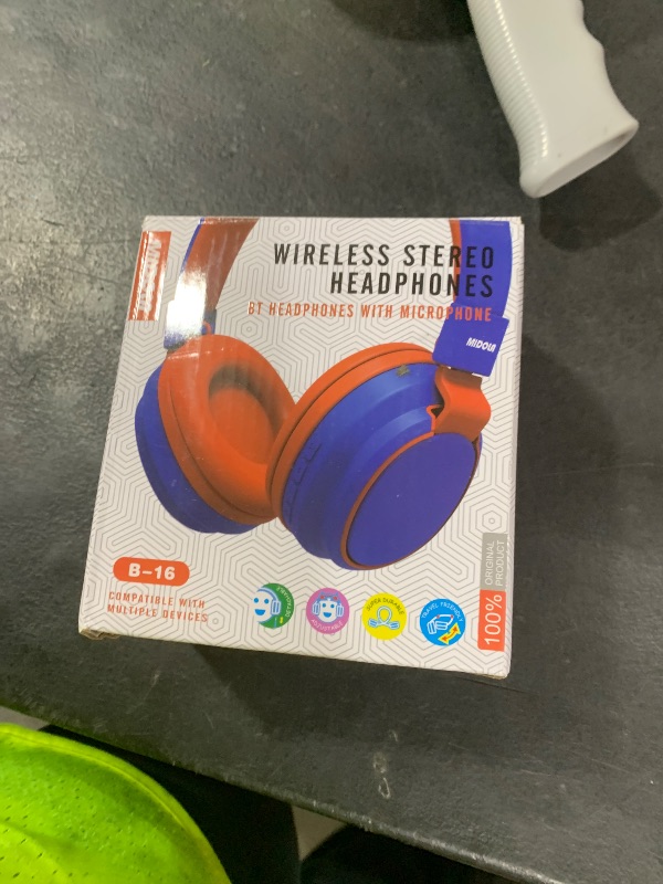 Photo 1 of MIDOLA Kids Headphones Wireless Bluetooth 5.4 68H Play Time Volume Limit 85/94dB Over-Ear Foldable Headset,Type-C Fast Charging,with Wired Aux Mic for Toddler Boy Girl Pad Tablet Purple