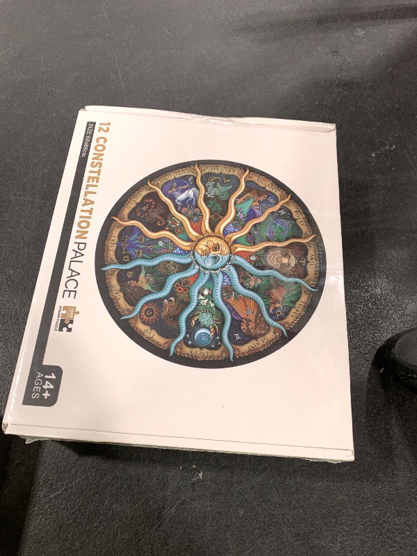 Photo 1 of 1000 Pieces Zodiac Jigsaw Puzzles for Adults Kids Teen Round Puzzle Game Toys Gift Zodiac Horoscope 26.7" x 26.7"