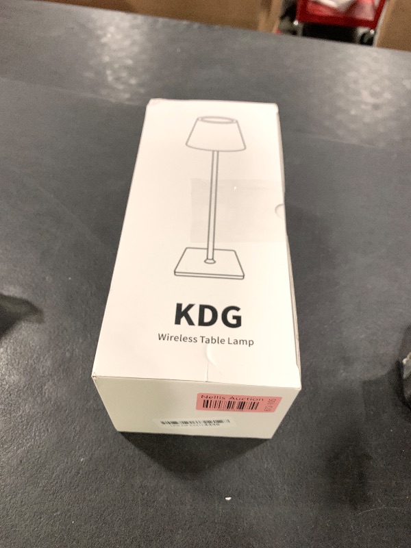 Photo 1 of KDG 2 Pack Cordless Table Lamp, Portable LED Desk Lamps, 5000mAh Battery Operated, 3 Color Stepless Dimming Up, for Restaurant, Bedroom, Outdoor Camping, Coffee Shop, Night Light, Rechargeable (Black)