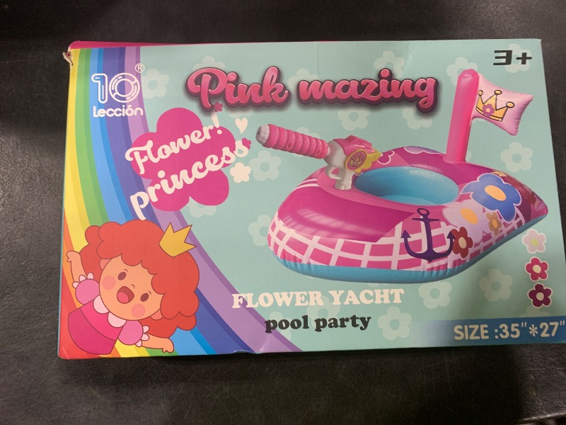 Photo 1 of Inflatable Pool Floats Kids-Girls Pool Toys for Toddlers Ages 3-8, Kids Floats for Swimming Pool, Pink Princess Pool Floaties for Summer Water Toys