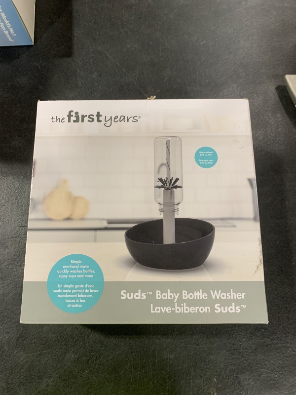 Photo 1 of The First Years Suds Baby Bottle Washer - Includes Built-in Baby Bottle Brush - Baby Bottle Cleaner and Bottle Cleaning Brush