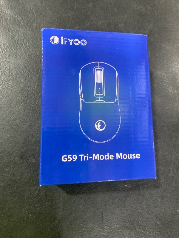 Photo 1 of IFYOO G59 2.4G/BT/Wired Wireless Gaming Mouse, Rechargeable USB Type-C Wireless Game Mouse, 6 Adjustable DPI, Max 8000 DPI, 60g Lightweight, 6 Programmable Buttons, PC Computer Laptop, Win 11 10, Mac