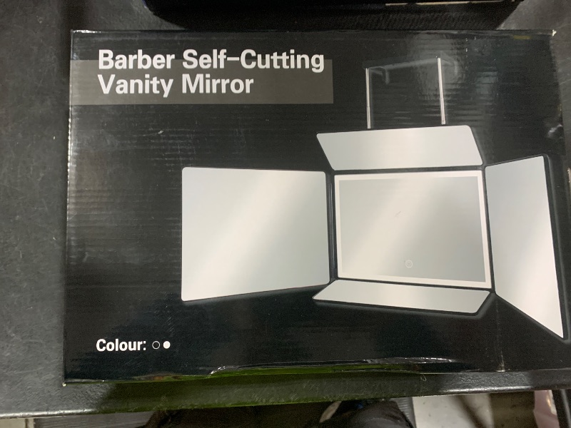 Photo 1 of Rechargeable 5 Way Mirror for Hair Cutting, Real Glass Adjustable Trifold Mirror with Light & Telescoping Hooks for Makeup & Styling - Portable DIY Tool to Cut, Trim or Shave Your Head & Neckline