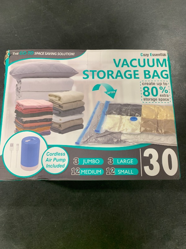 Photo 1 of 30 Pack Space Saver Storage Bags with Electric Air Pump