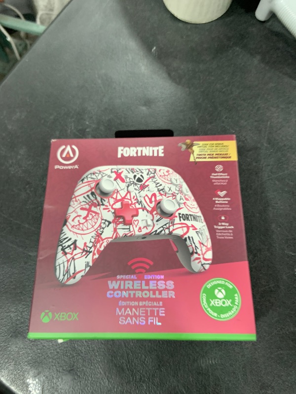Photo 1 of PowerA Wireless Controller for Xbox Series X|S - Fortnite SE, bonus virtual item included, hall effect thumbsticks, low latency wireless, Officially Licensed - for Xbox Series X|S and works on Xbox One and Windows 10/11, Bonus Virtual Item Included