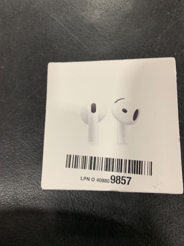 Photo 1 of Apple AirPods 4 Wireless Earbuds, Bluetooth Headphones, Personalized Spatial Audio, Sweat and Water Resistant, USB-C Charging Case, H2 Chip, Up to 30 Hours of Battery Life, Effortless Setup for iPhone