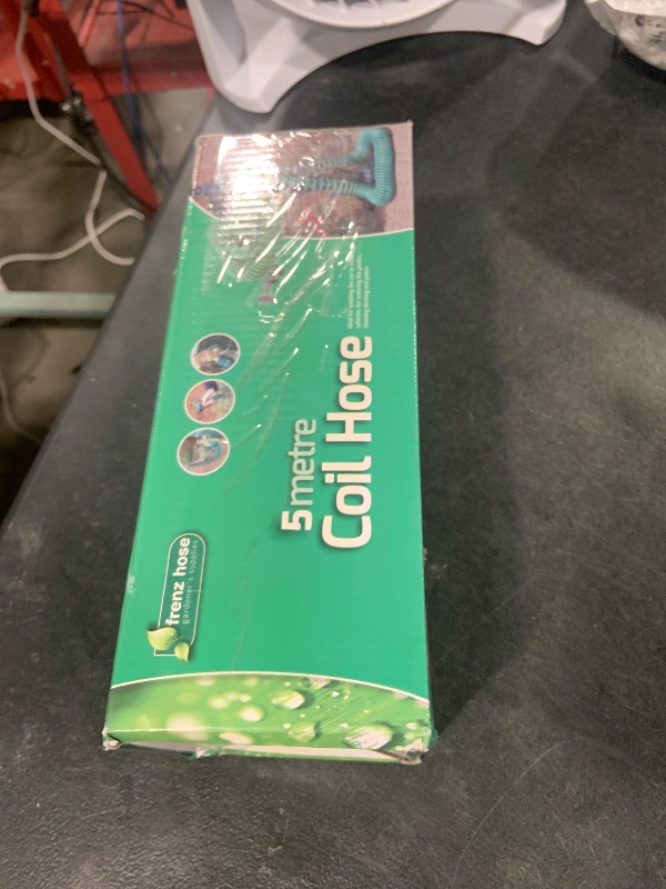 Photo 1 of Gulfmew RV Exterior Shower Hose, 15FT Green Coil Water Hose with 1/2" Quick Connect Adapter, Recoils to 9", Weather Resistant Recoil Garden Camper Tube for RV Outdoor Shower, Garden Use, 3/4" Fitting