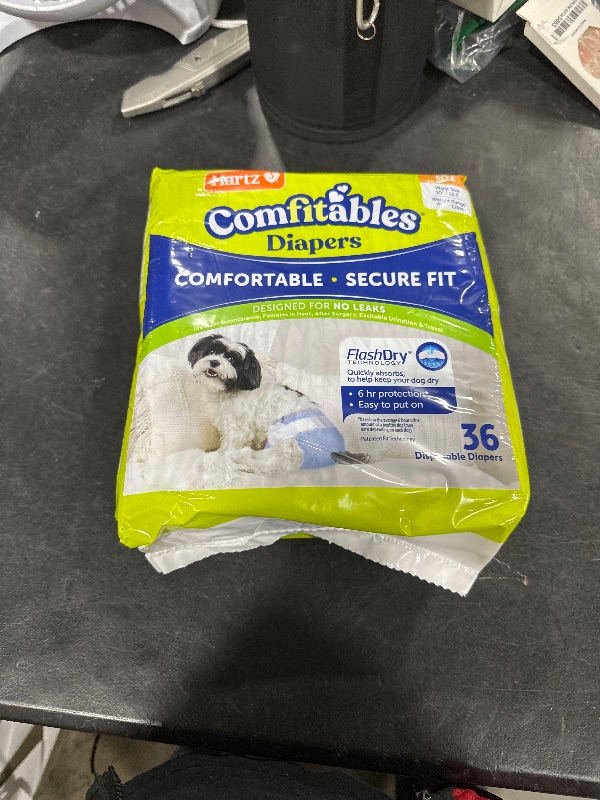 Photo 1 of Hartz Disposable Dog Diapers, Size S 36 count, Comfortable & Secure Fit, Easy to Put On