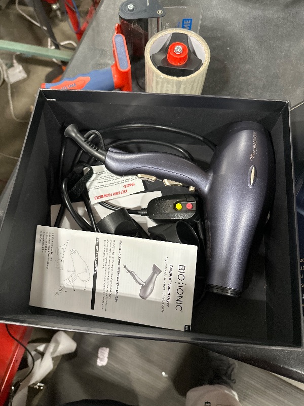 Photo 1 of Bio Ionic GoldPro Hair Dryer, Blue, Moisturizing Heat Technology & 24K Gold MX, Ultra-Powerful 1875W AC Motor, Lightweight Blow Dryer with Ergonomic Handle, Multi-Speed Settings