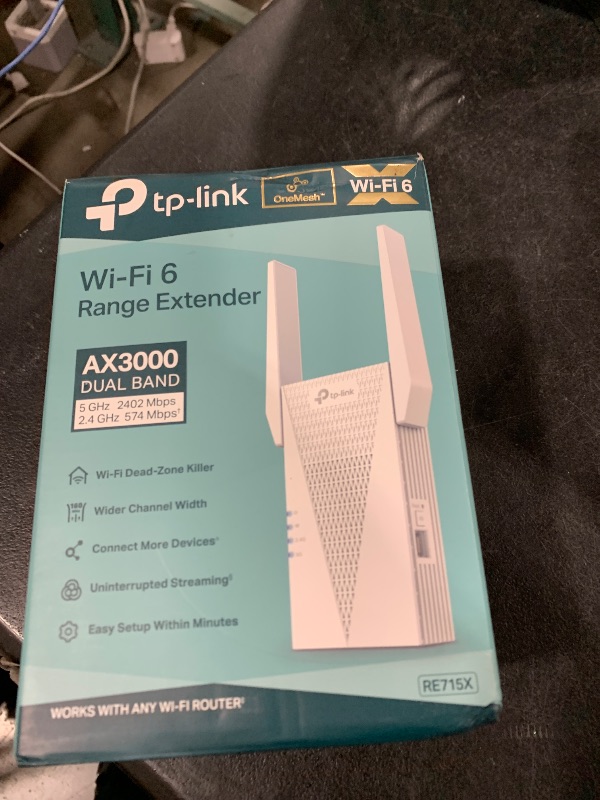 Photo 1 of TP-Link AX3000 WiFi 6 Range Extender | PCMag Editor's Choice | Dual-Band Wireless Repeater w/Ethernet Port | Up to 2400 Sq. Ft., 64 Devices | Internet Signal Booster | APP Setup | EasyMesh (RE715X)