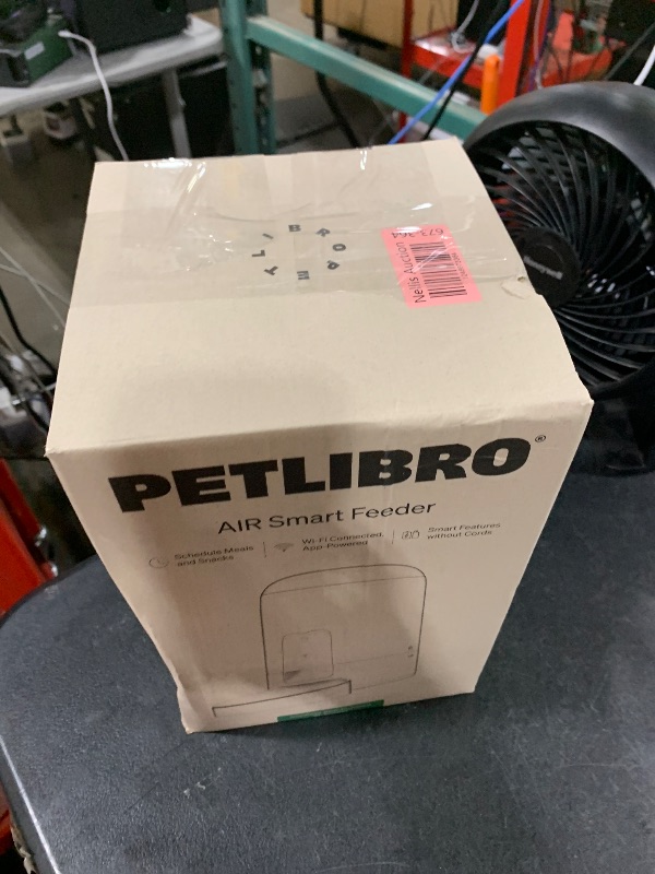 Photo 1 of PETLIBRO Automatic Cat Feeder, Wi-Fi Rechargeable Cats Food Dispenser Battery-Operated with 30-Day Life, AIR 2.4G Wi-Fi Timed Pet Feeder for Cats & Dogs, 2L Auto Cat Feeder, Black