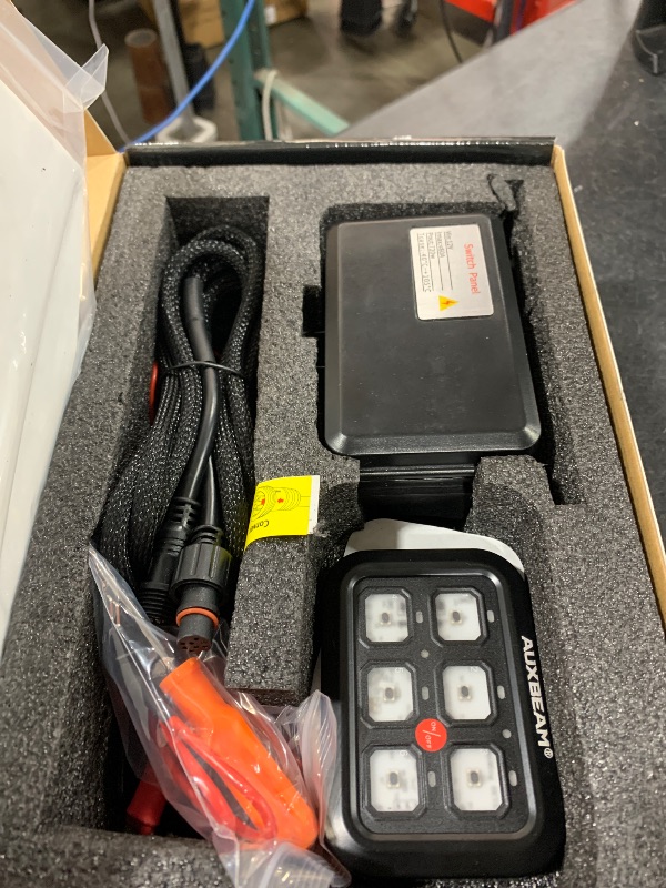 Photo 1 of Auxbeam 6 Gang Switch Panel BC60, Universal Circuit Control Relay System Box with Automatic Dimmable On-Off LED Switch Pod Touch Switch Box for Car Pickup Truck UTV ATV Boat, 2 Years Warranty, Blue