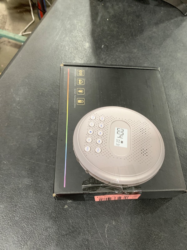Photo 1 of ARAFUNA CD Player Portable, Rechargeable Portable CD Players for Car with Speakers, Anti-Skip Small CD Player with Backlit Button, LCD Display and AUX Cable