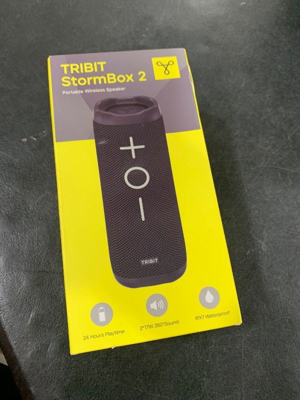 Photo 1 of Tribit StormBox 2 Bluetooth Speaker with 34W 360° Surround Sound, XBass Tech, 24H Playtime, IPX7 Waterproof, Bluetooth 5.3, TWS Pairing Portable Wireless Speaker for Outdoor