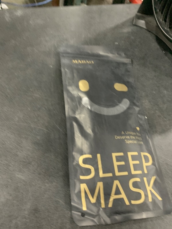 Photo 1 of MABAO Sleep Mask for Side Sleeper, Eye Mask for Sleeping Women Men, 3D Contoured Cup No Eye Pressure 100% Light Blocking Sleeping Mask with Adjustable Strap Night Blindfold Flight, Travel, Nap, Black