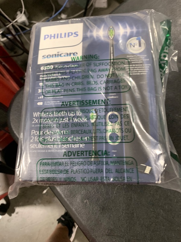 Photo 1 of Philips Sonicare ProtectiveClean 6500 Rechargeable Electric Toothbrush, with Pressure Sensor, 3 Cleaning Modes, SmarTimer and QuadPacer, 14-Day Battery Life, Charging Travel Case, Navy Blue, HX6462/07