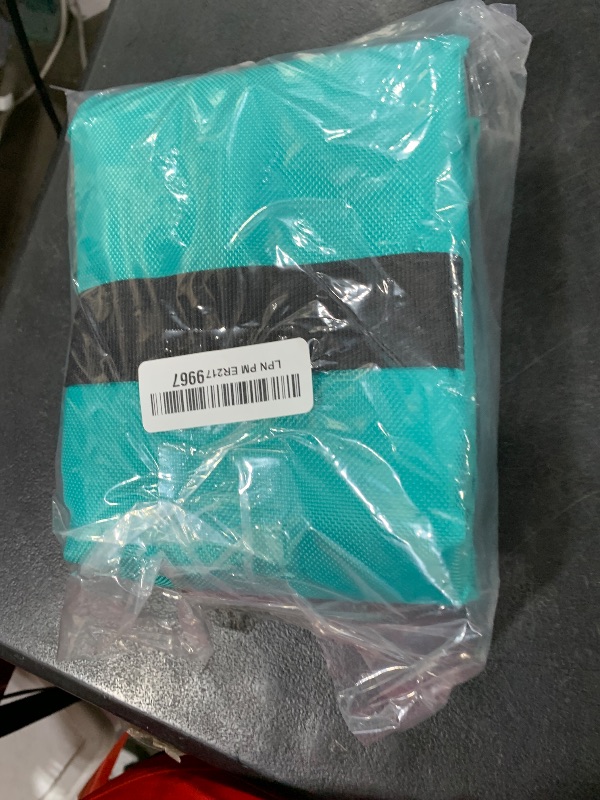 Photo 1 of DoYiKe Extra Large Storage Duffle Bag with Zippers and Handles, Turquoise Big Foldable Duffle Bag for Travel -100L