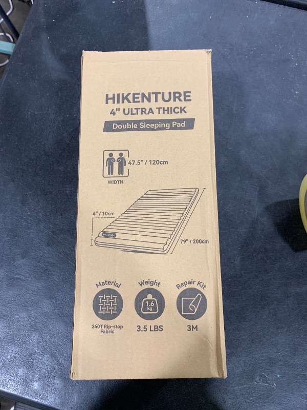 Photo 1 of Hikenture Double Sleeping Pad,Extra Thick 3.75in Camping Mattress 2 Person,Queen Size Inflatable Air Mat,Lightweight and Compact,for Backpacking,Car Camping,Hiking,Tent,Cot(Navy Pumpsack)