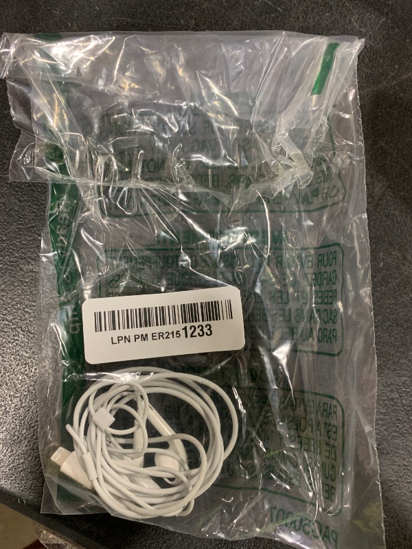 Photo 1 of Apple EarPods Headphones with Lightning Connector, Wired Ear Buds for iPhone with Built-in Remote to Control Music, Phone Calls, and Volume