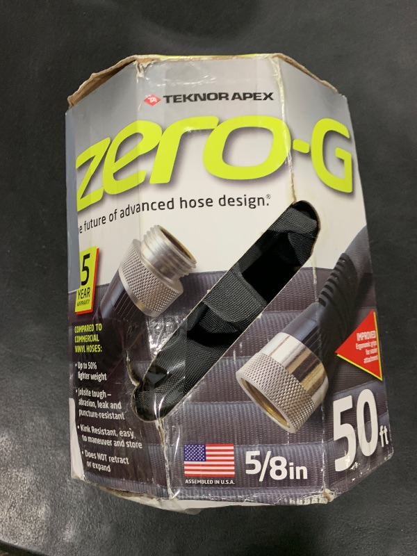 Photo 1 of Zero-G 5/8 in. D X 50 ft. L Black Aluminum Garden Hose