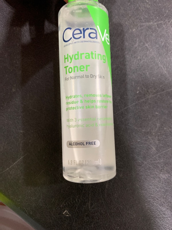 Photo 1 of CeraVe Hydrating Toner for Face Non-Alcoholic with Hyaluronic Acid, Niacinamide, and Ceramides for Sensitive Dry Skin, Fragrance-Free Non Comedogenic, Full Size, 6.8 Fl Oz