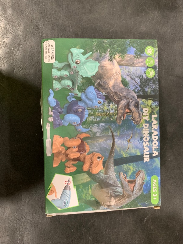 Photo 1 of Laradola Dinosaur Toys for 3 4 5 6 7 8 Year Old Boys, Take Apart Dinosaur Toys for Kids 3-5 5-7 STEM Construction Building Kids Toy with Electric Drill, Party Christmas Birthday Gifts Boys Girls