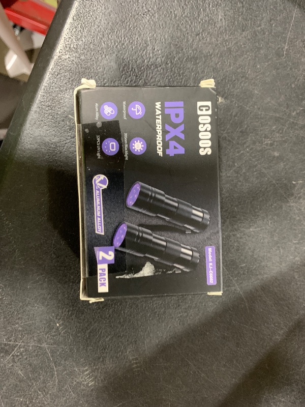 Photo 1 of COSOOS 2 Pack UV Flashlight, 12 LED Handheld Blacklight Flashlight 395nm Mini Light Torch Detector for Dog Pet Urine Stains, Bed Bugs and Scorpions. (Batteries not Included)