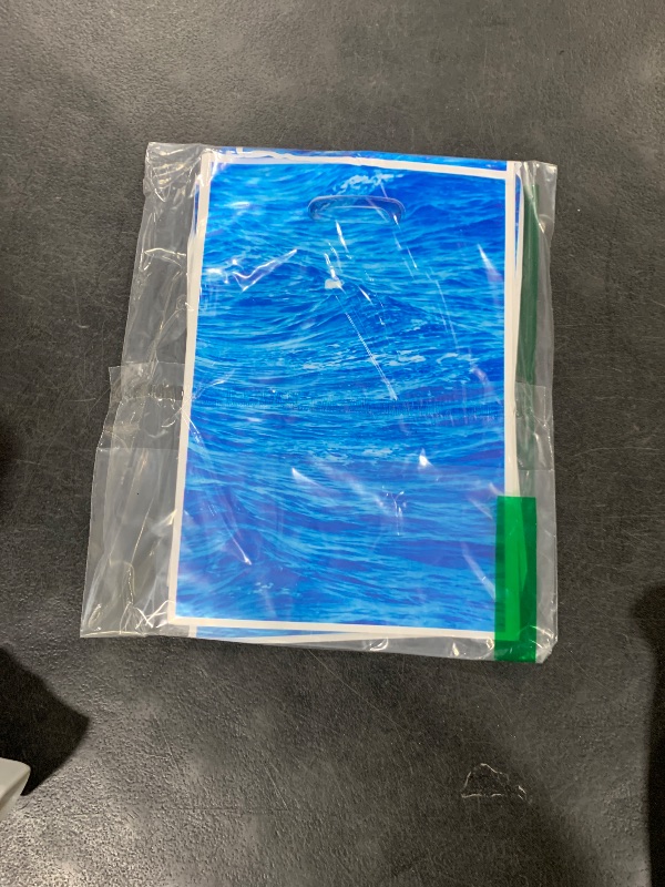 Photo 1 of 50pcs Ocean Waves Party Favors Bags, Blue Under the Sea Goodie Bags with Handles Birthday Beach Ocean Pool Party Gift Bag Decorations for Presents Treat Candy Snacks Storage Supplies