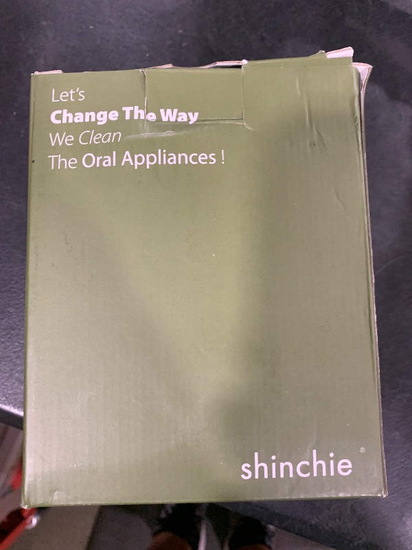 Photo 1 of Shinchie Ultrasonic Retainer Cleaner – Auto-Adjust 39-48kHz Electric Cleaner for Aligner, NightGuard, Mouth Guard, Denture & More | Easy & Quiet