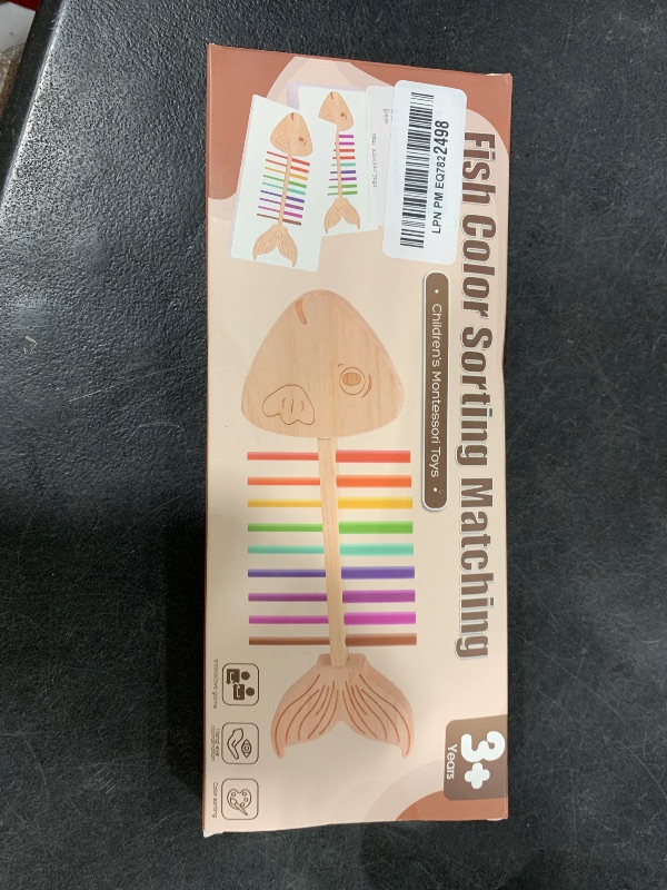 Photo 1 of Ranqibo Montessori Fishbone Matching Toy - Color Sorting and Sensory Matching Game Fine Motor for 3+Years Kids Toys
