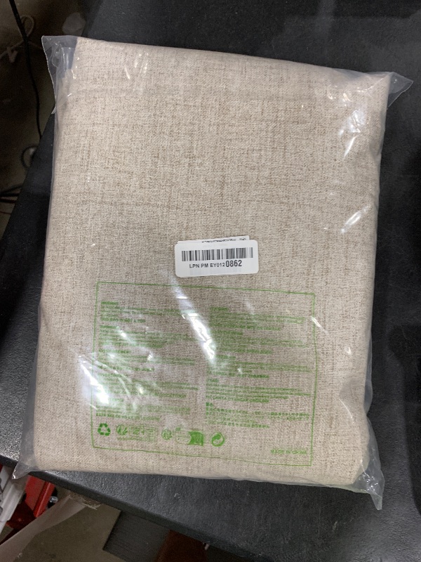 Photo 1 of RYB HOME Linen Textured 100% Blackout Curtains for Bedroom, Insulating Energy Saving Window Curtains for Living Room Dining Patio Sliding Glass Door, Wide 52 x Long 96 inch, Beige, 2 Panels