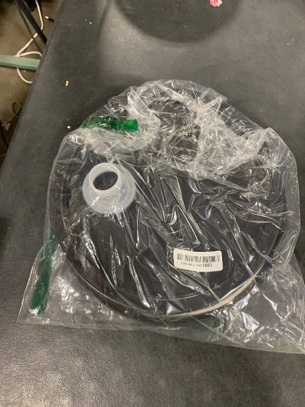 Photo 1 of Restaurantware-LID ONLY: Clean Tek Professional 12.75 Inch Bucket Lid With Pour Spout, 1 Cover With Tear Tab And Gasket - Pail Sold Separately, Fit 3.5 And 5 Gallon Bucket, Black Plastic