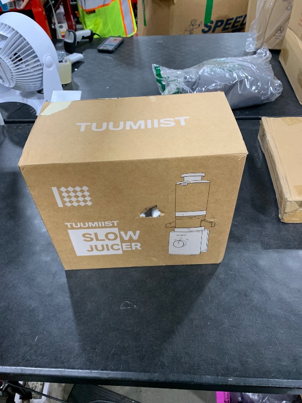 Photo 1 of Juicer Machines, TUUMIIST Cold Press Juicer with 4.6'' Large Feed Chute Fit Whole Vegetable And Fruit, Masticating Juicer Easy To Clean, Black