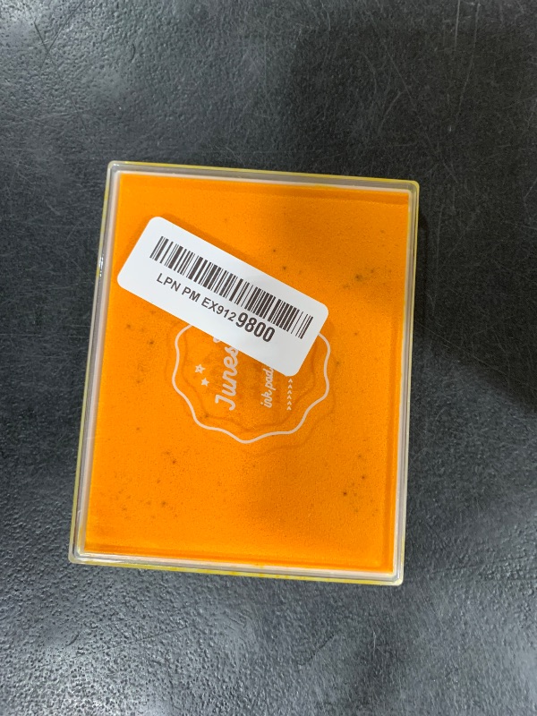 Photo 1 of Ink Pad, 5x4'' Washable Stamp Ink Pad for Kids, Orange