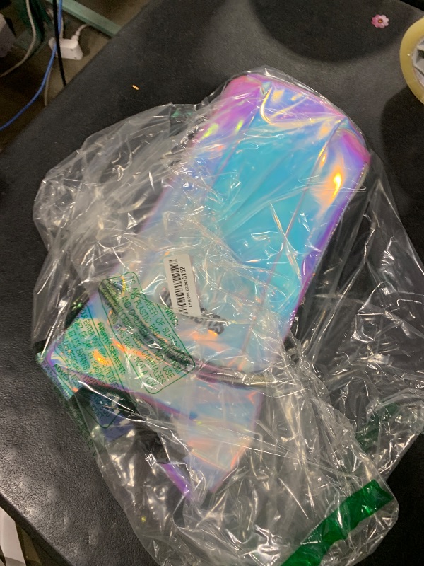 Photo 1 of SOJOURNER Hydration Pack Backpack - 2L Water Bladder Included for Festivals, Raves, Hiking, Biking, Climbing, Running and More (Iridescent - Blue)