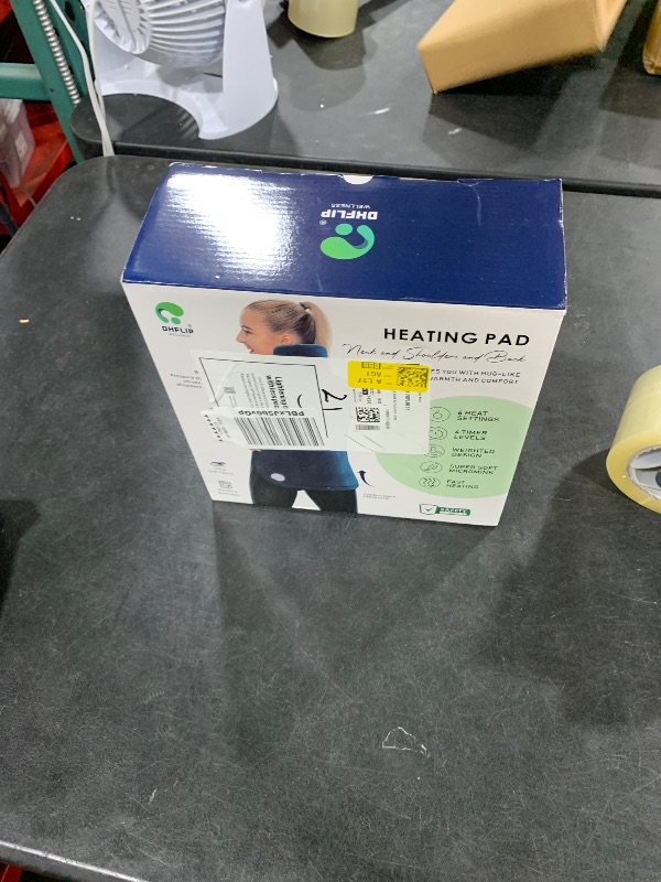 Photo 1 of Weighted Electric Heating Pad for Neck, Shoulders and Back Pain Relief | Father's Day Gifts for Dad Husband,Gifts for Men Women, Birthday, Christmas | Fast Heating, 6 Heat Settings, 4 Timers, Auto?Off